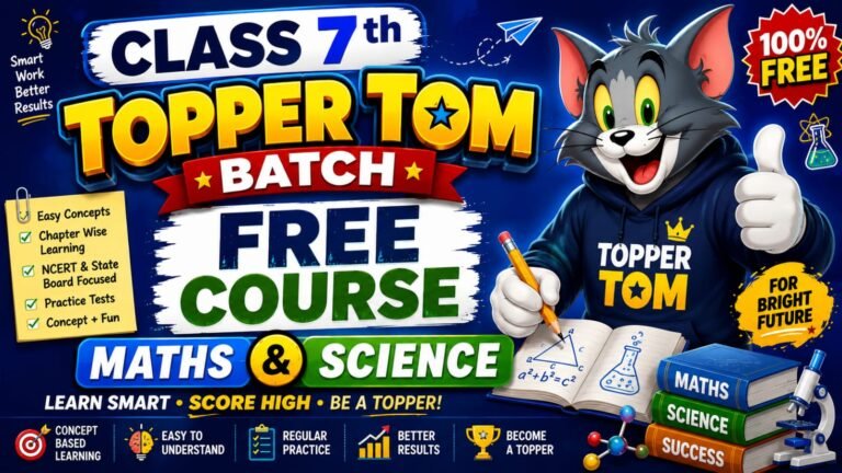 Class 7th SSC Board ( Free Course Topper Tom )