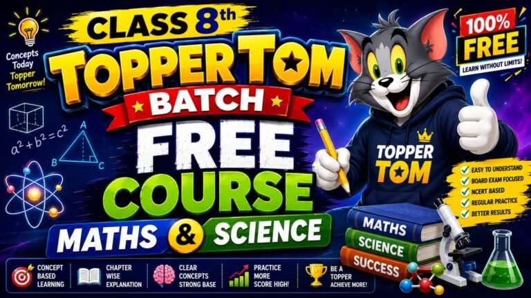 Class 8th SSC Board ( Free Course Topper Tom )